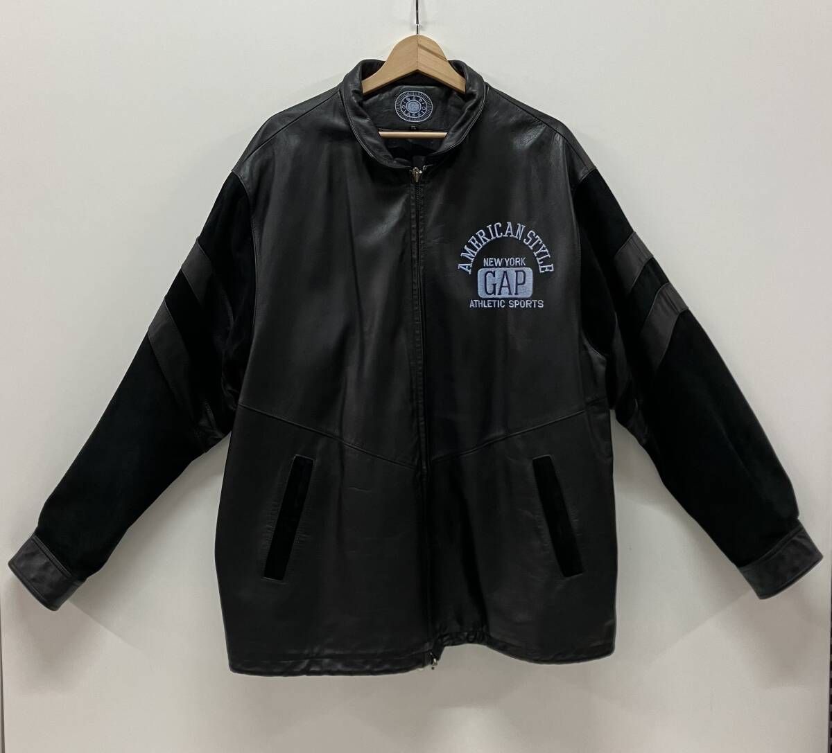 GAP ギャップ ブルゾン OLD オールド 90s 鹿革 刺繍 ブラックスエード