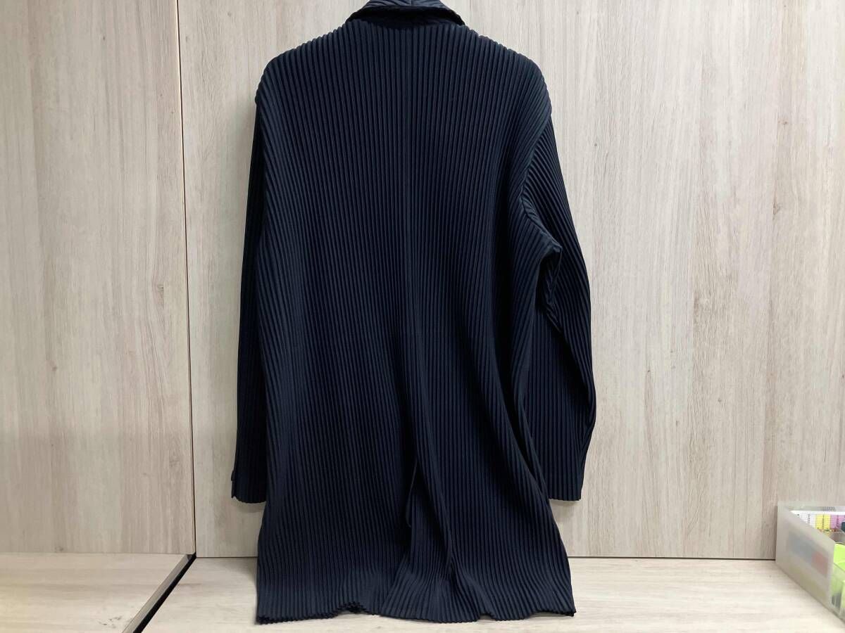 HOMME PLISSE ISSEY MIYAKE アウター BASICS サイズ3 ネイビー イッセイミヤケ