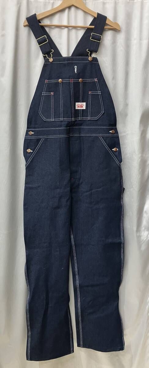 ROUND HOUSE ラウンドハウス オーバーオール デニム インディゴ ロゴ サイズ 32
