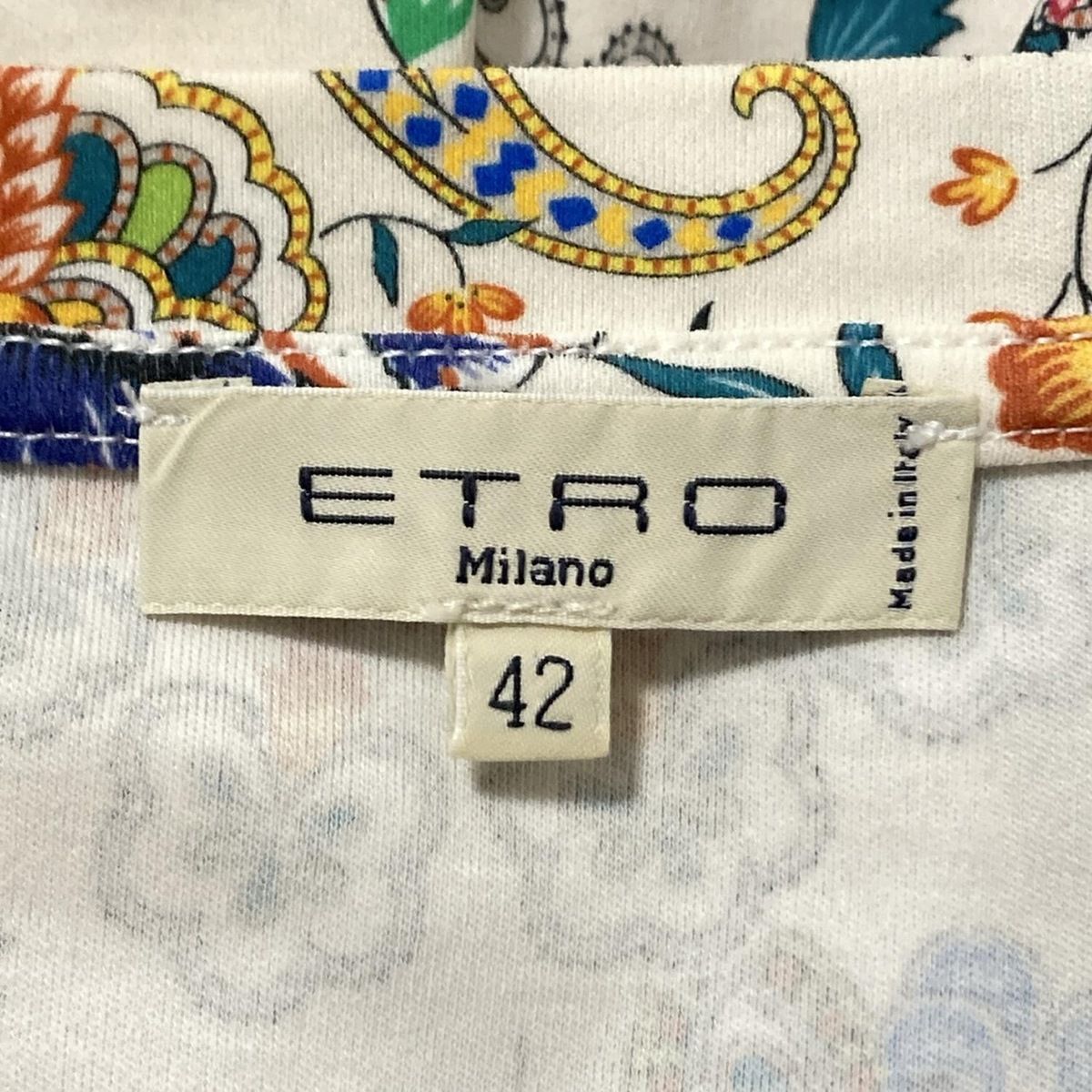 ETRO(エトロ) ワンピース サイズ42 M レディース - アイボリー×レッド