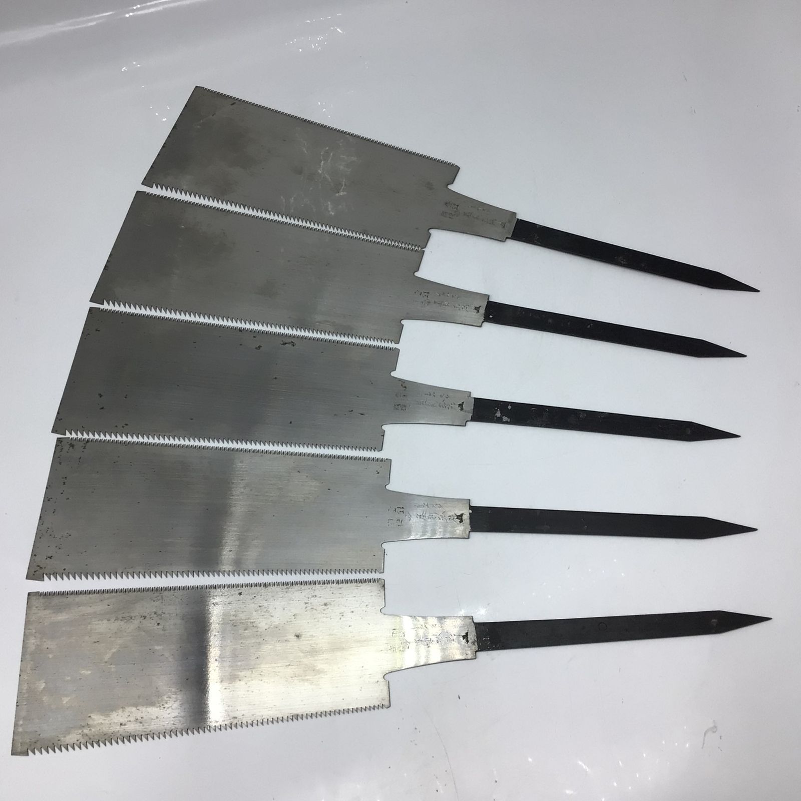 11457 中屋利弘作 両刃鋸 替刃 セット 240 mm 約8寸 木工用 大工道具 伝統刃物 信州スワ 刃物工具