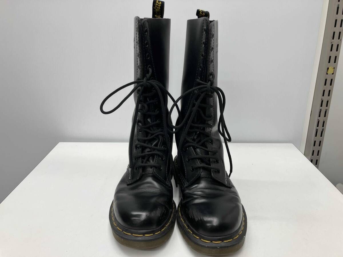 Dr.Martens ドクターマーチン 14ホール ロングブーツ レザー ブラック UK 5 レースアップブーツ