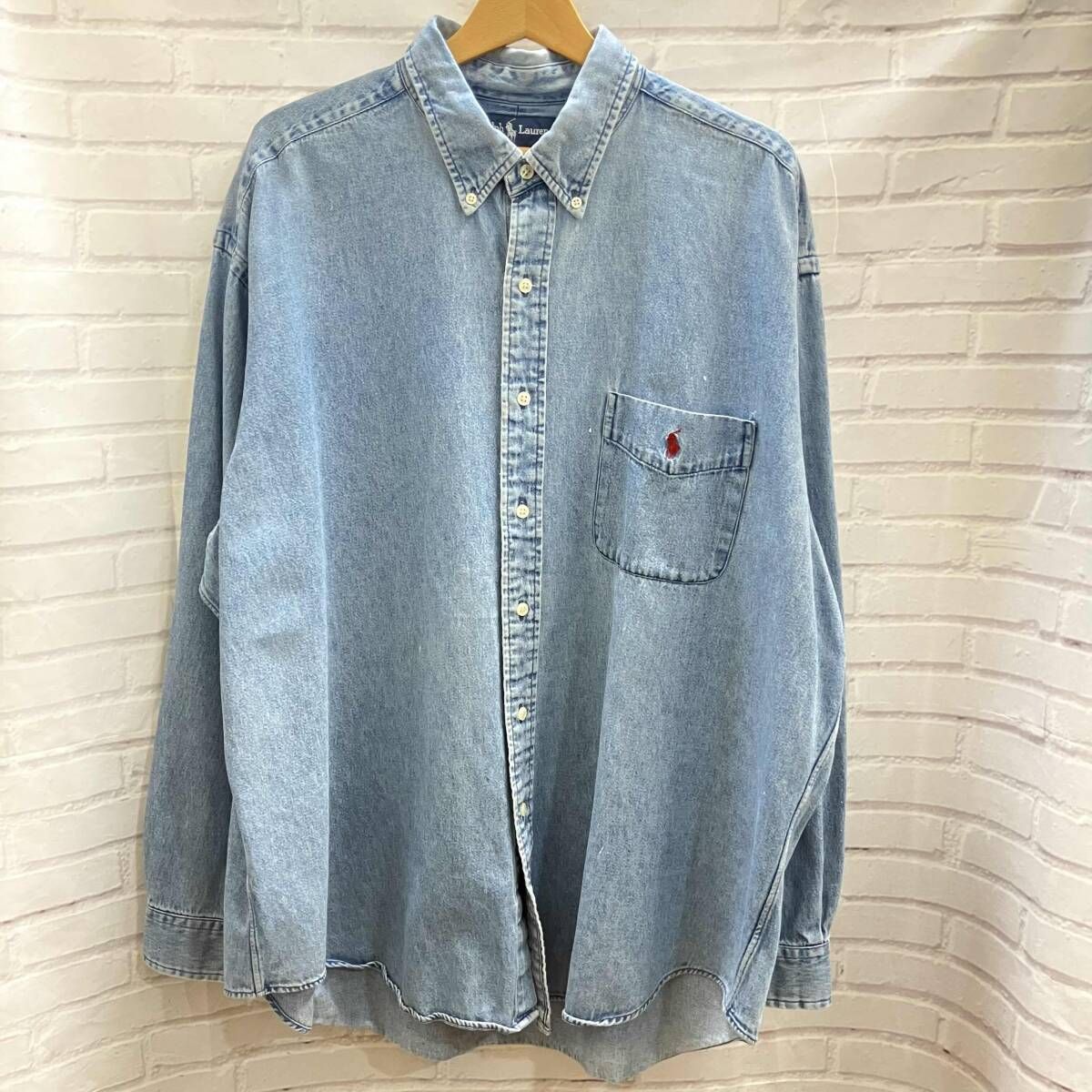 極美品　神配色　BIG SHIRT 90s ラルフローレン　長袖　シャツ RALPH LAUREN / ラルフローレン / 90s / BIG SHIRT / 古着 / 長袖