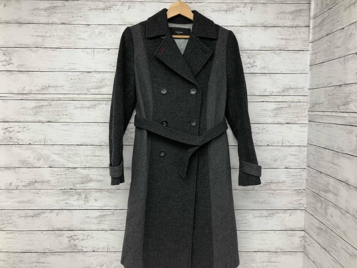 Paul Smith BLACK LABEL／チェスターコート／チェック柄／グレー／L