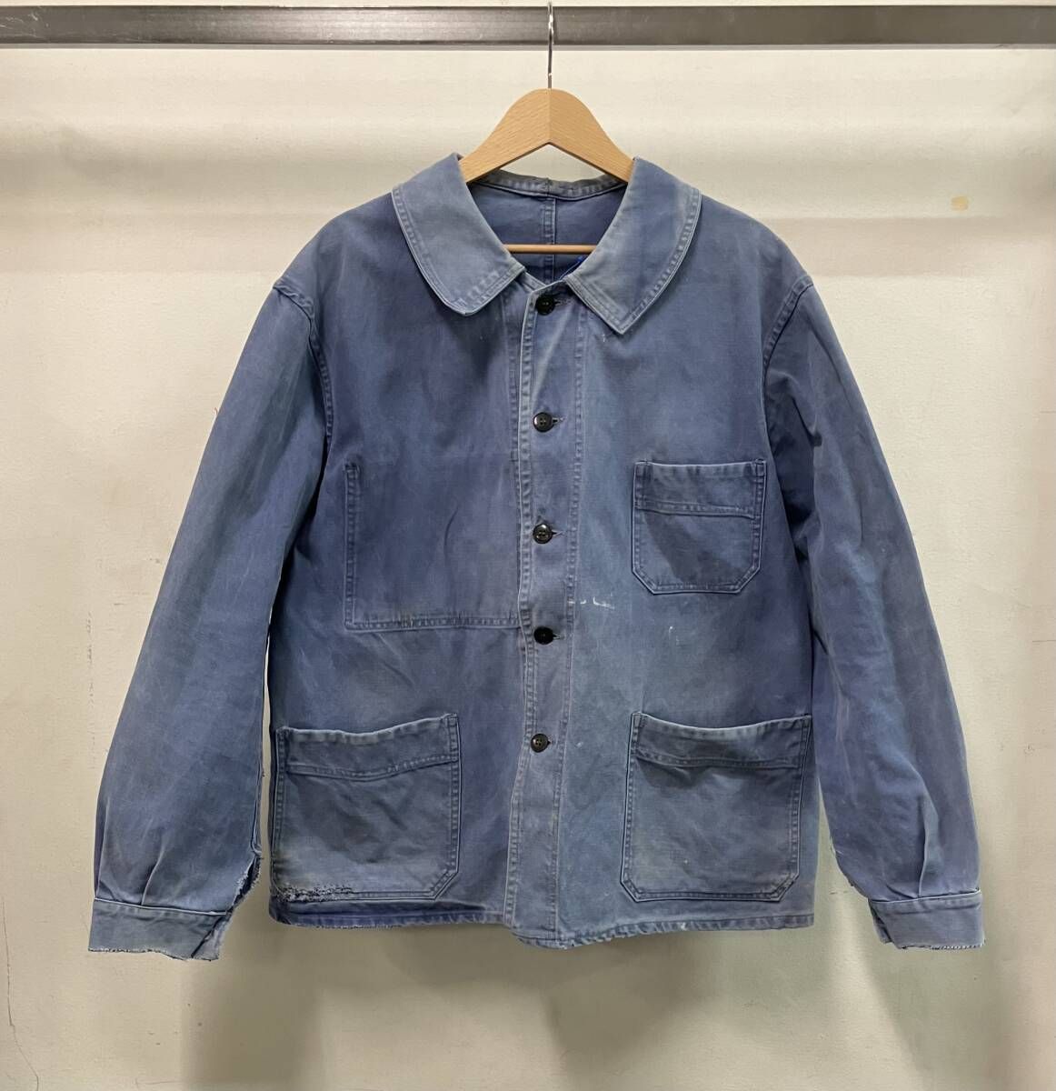 LE ル ラボリュー ジャケット 40 s～50 s モールスキン フェード ワークジャケット カバーオール サイズ不明 ネイビー