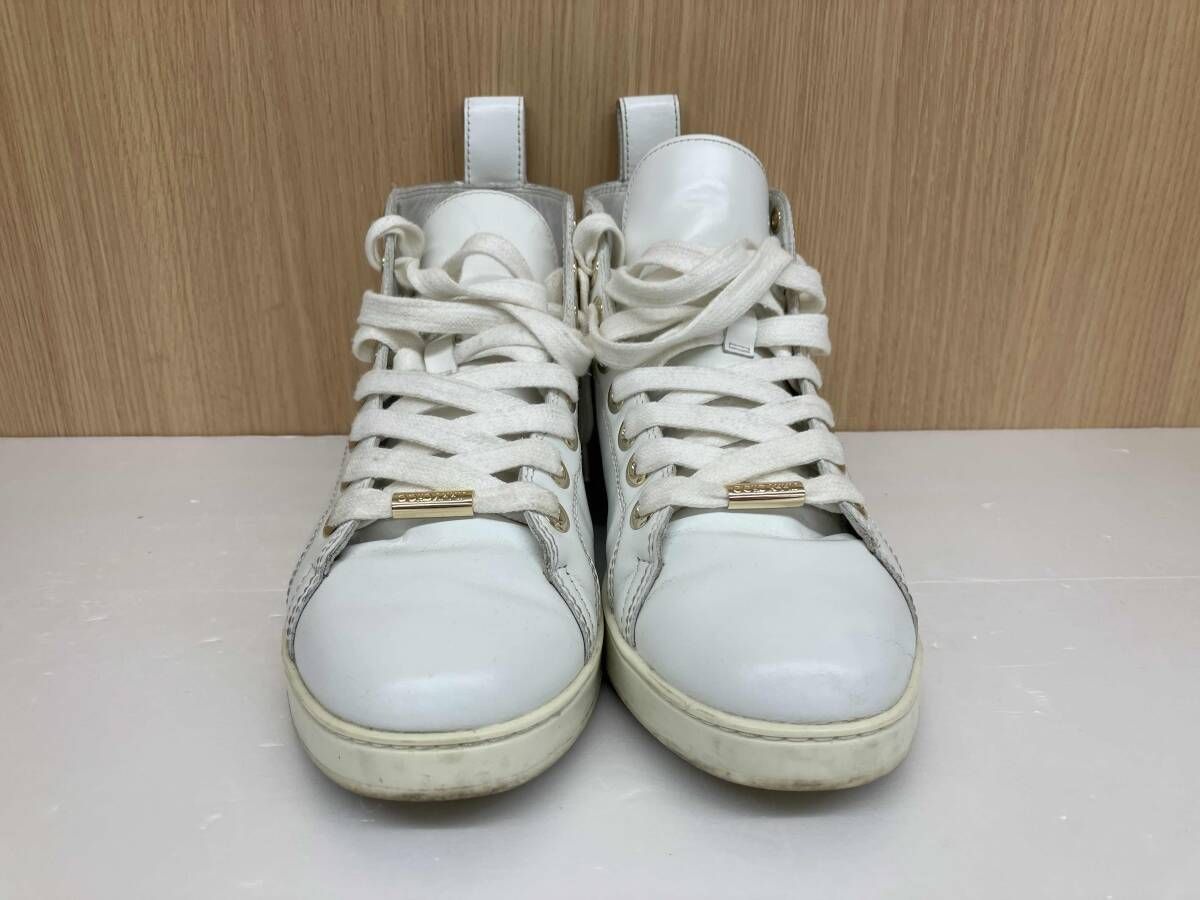 JIMMY CHOO ジミーチュー レザーハイカットスニーカー ゴールドスター