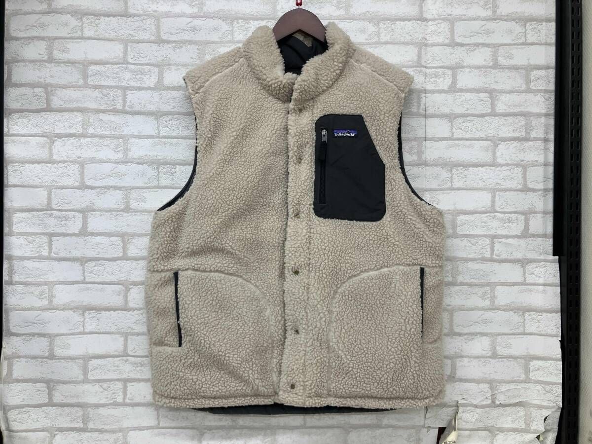Patagonia Reversible Bivy Down Vest パタゴニア リバーシブル ビビィ ダウン ベスト ダウンベスト ベージュ グレー メンズ
