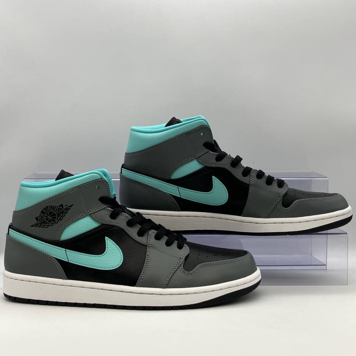 NIKE AIR JORDAN 1 MID GRAY AQUA ナイキ エアジョーダン 1 ミッド