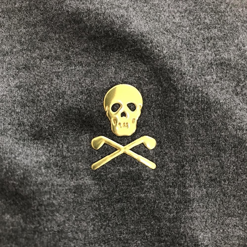 超美品】マークアンドロナ 長袖タートルネックシャツ グレー×ピンク