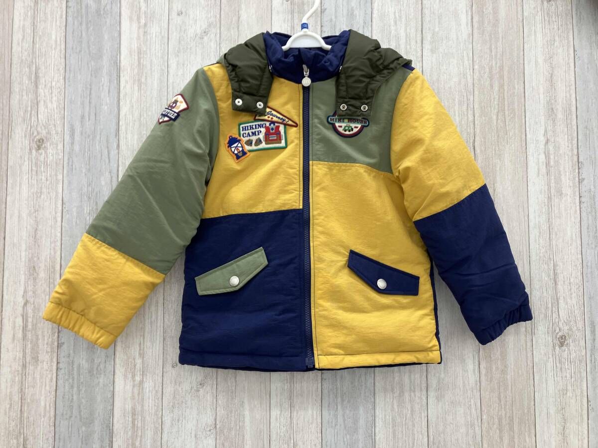 ミキハウス グースダウンジャケット 130 cm 子供服 ワッペン 13 3708 389 23