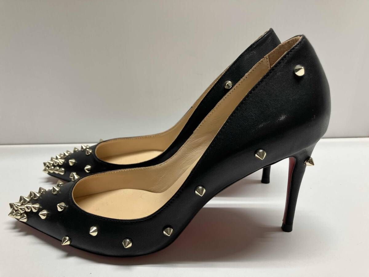 Christian Louboutinクリスチャン ルブタン パンプス ハイヒール レッドソール サイズ37 ブラック スタッズ