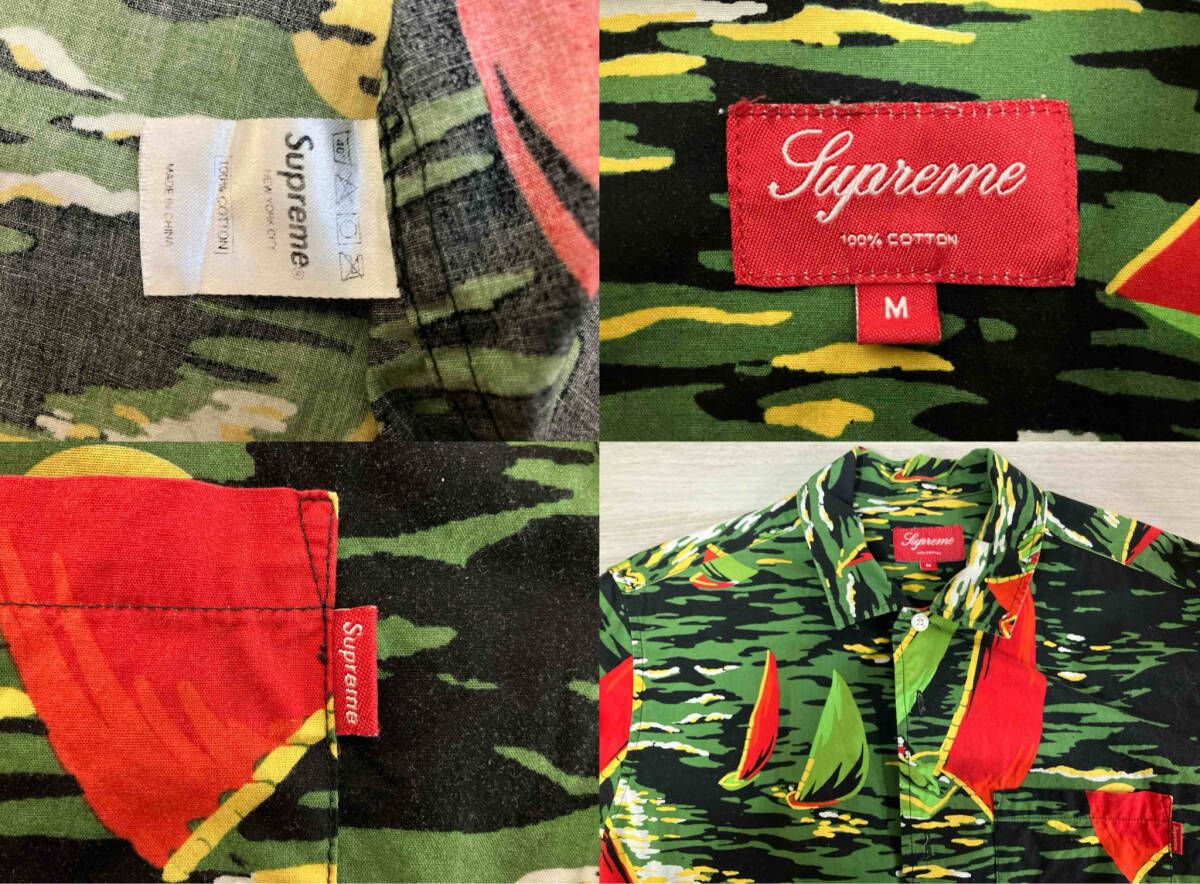 Supreme / 11SS/Hawaiian S/S Shirt/半袖シャツ/M/コットン/GRN/総柄 Supreme シュプリーム 半袖シャツ 11SS hawaiian Mサイズ グリーン