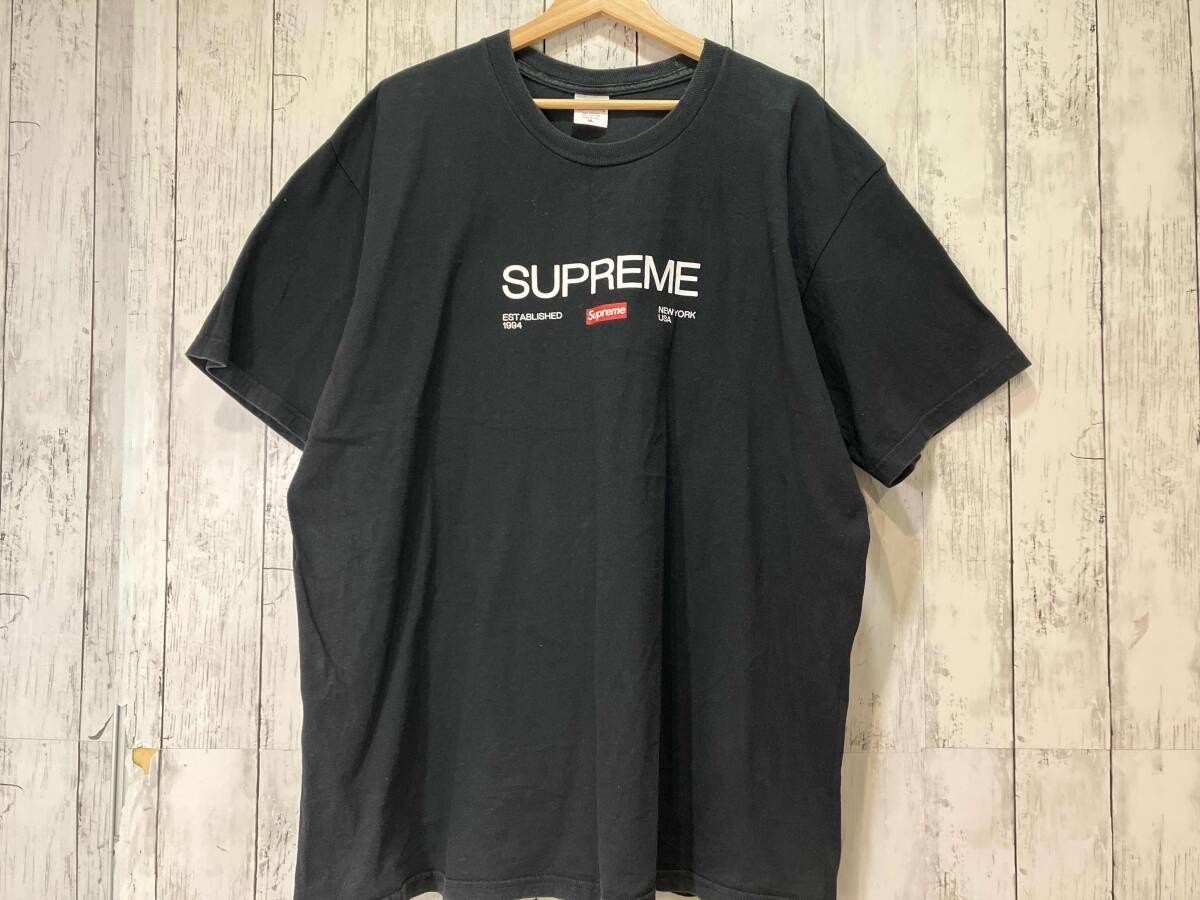 ブラック Supreme シュプリーム Est.1994 tee 半袖Tシャツ ブラック