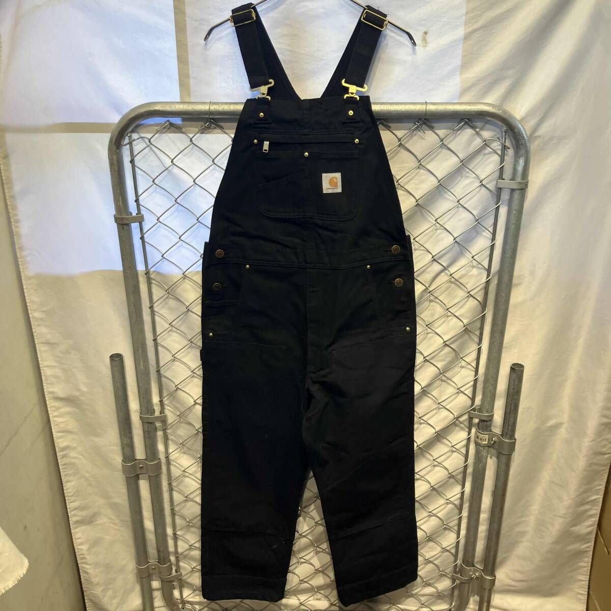 Carhartt ダックビブオーバーオール ブラック サイズ L カーハート