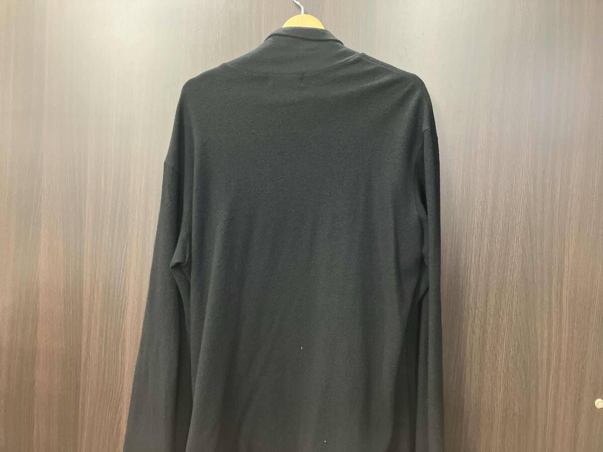 YOHJI YAMAMOTO POUR HOMME 重ね衿タートル長袖ウールカットソー 長袖Tシャツ Lサイズ