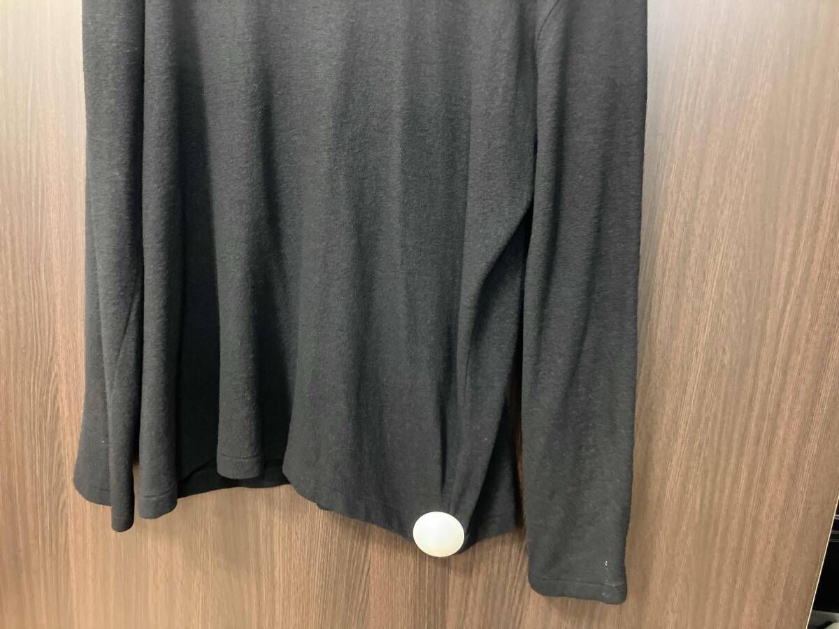 YOHJI YAMAMOTO POUR HOMME 重ね衿タートル長袖ウールカットソー 長袖T