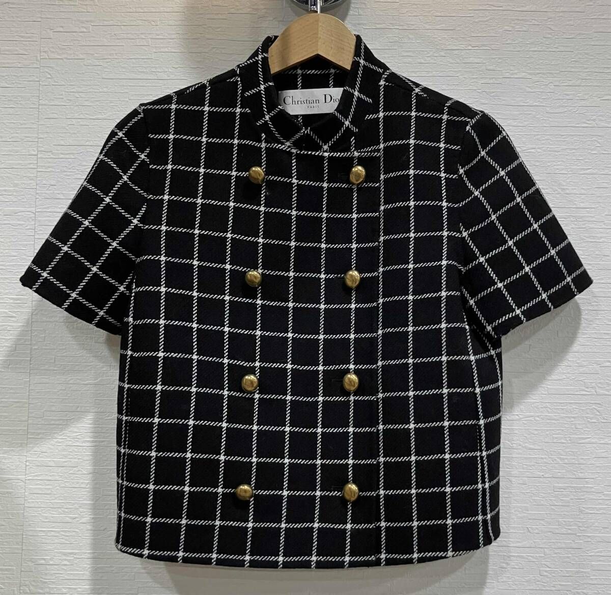 Christian Dior SHORT SLEEVE JACKET ブラック クリスチャン ディオール