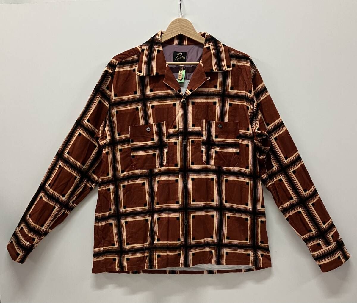 NEEDLES ニードルズ LQ153 長袖シャツ サイズM ブラウン レーヨン70
