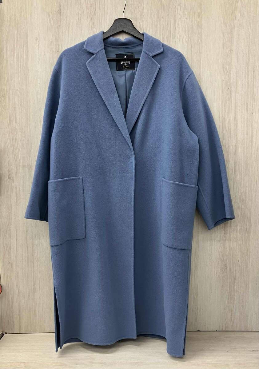 IENA SLOBE イエナ スローブ コート HAMILTONダブルフェイスウールショートコート ブルー系