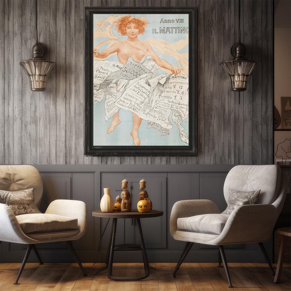 B4サイズ（約25x36cm）】【bn-poster-1841】超レトロ 復刻 絵画 古い