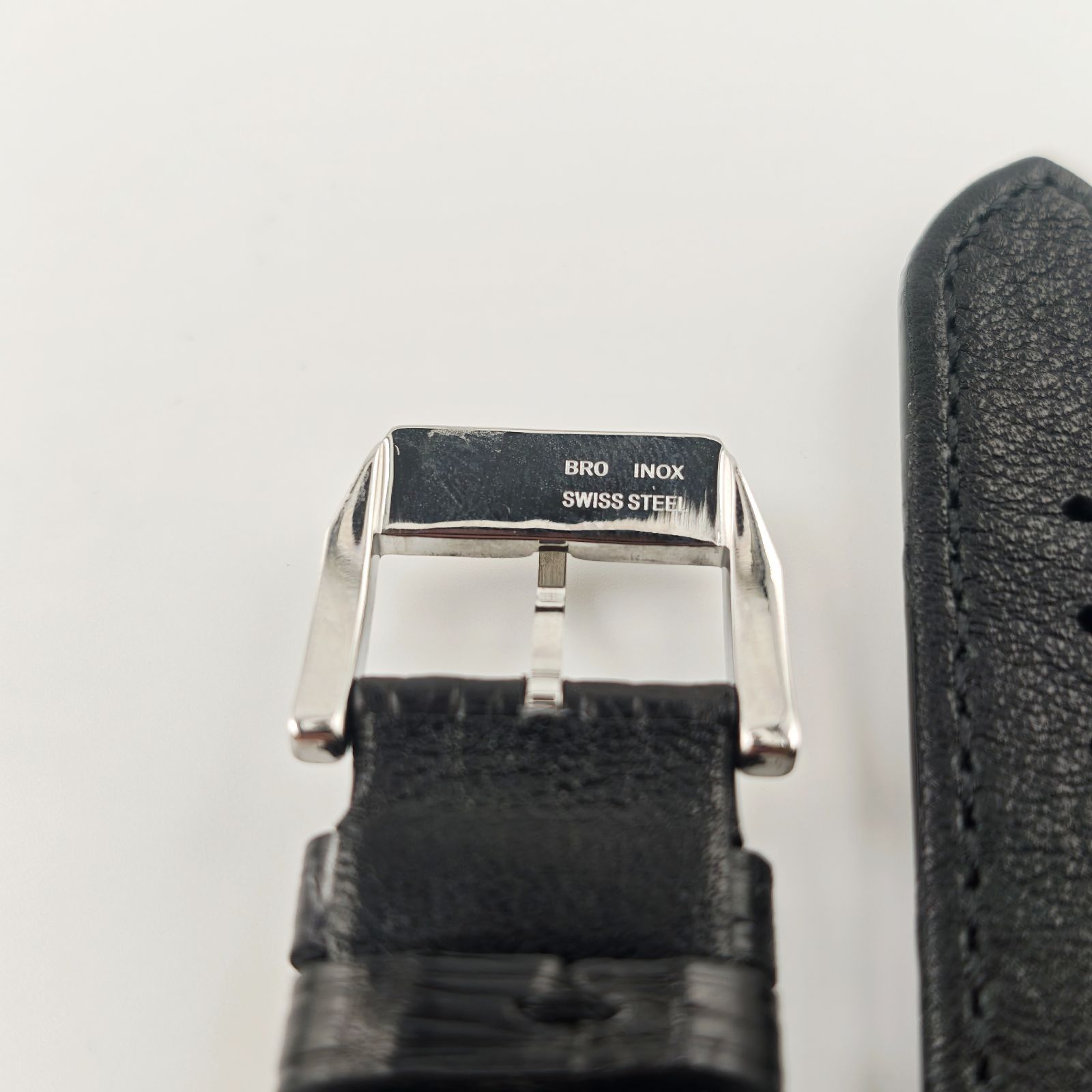 20mm 腕時計 アリゲーターレザー ワニ革ベルト ブラック 黒 尾錠タイプ