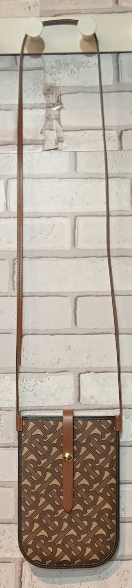 BURBERRY London バーバリーロンドン モノグラム スマホショルダー TB ブラウン系