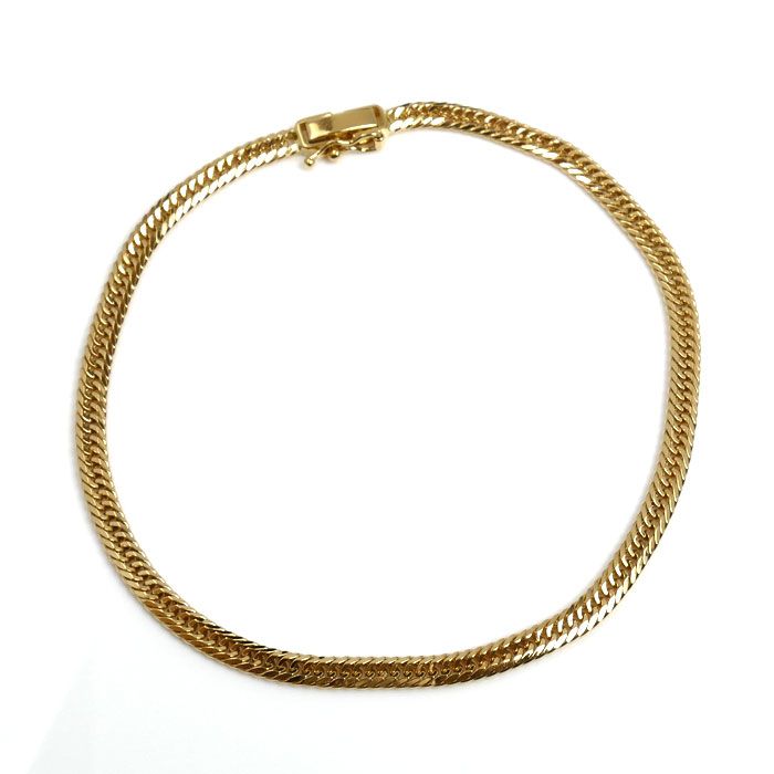 K 18 YG イエローゴールド アンクレット 喜平8面トリプルカット 10 1 g 23 5 cm ブレス ユニセックス