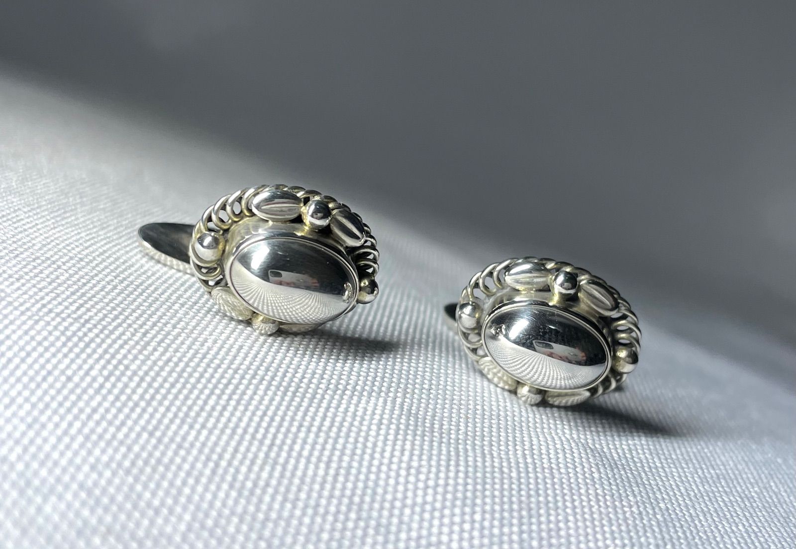 美品‼️　ジョージ・ジェンセン スターリングシルバー カフリンクス　SV925 ジョージジェンセン カフリンクス スターリングシルバー 箱 | 東京銀座