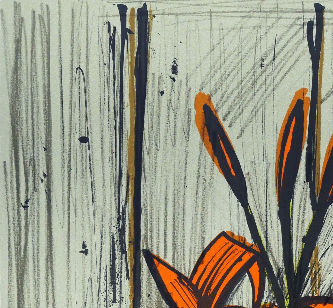 ベルナール ビュッフェ（Bernard BUFFET）「オレンジ色のユリ