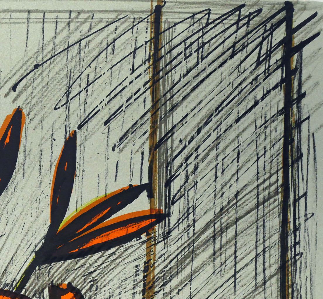 ベルナール ビュッフェ（Bernard BUFFET）「オレンジ色のユリ