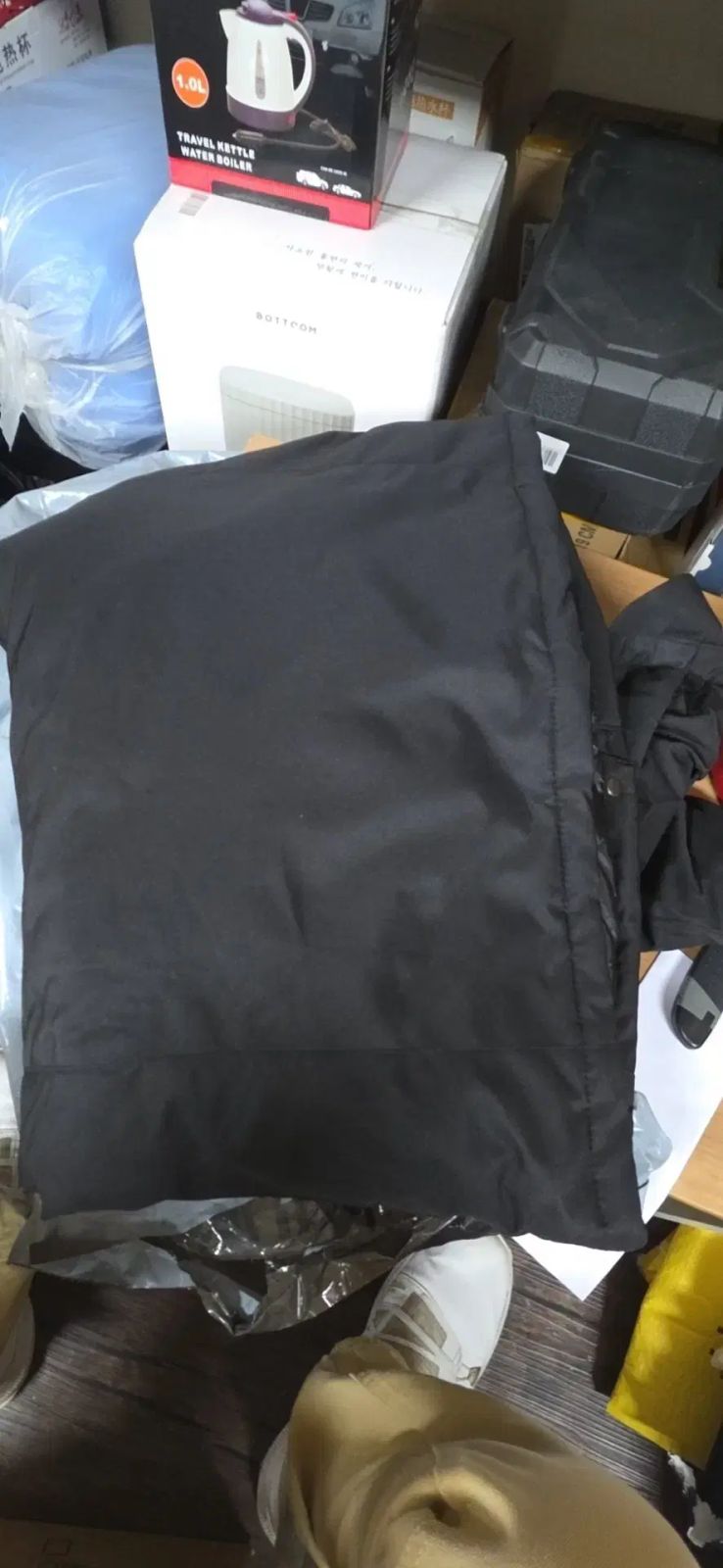 スマート 発熱 ジャケット メンズ ブラック XXL