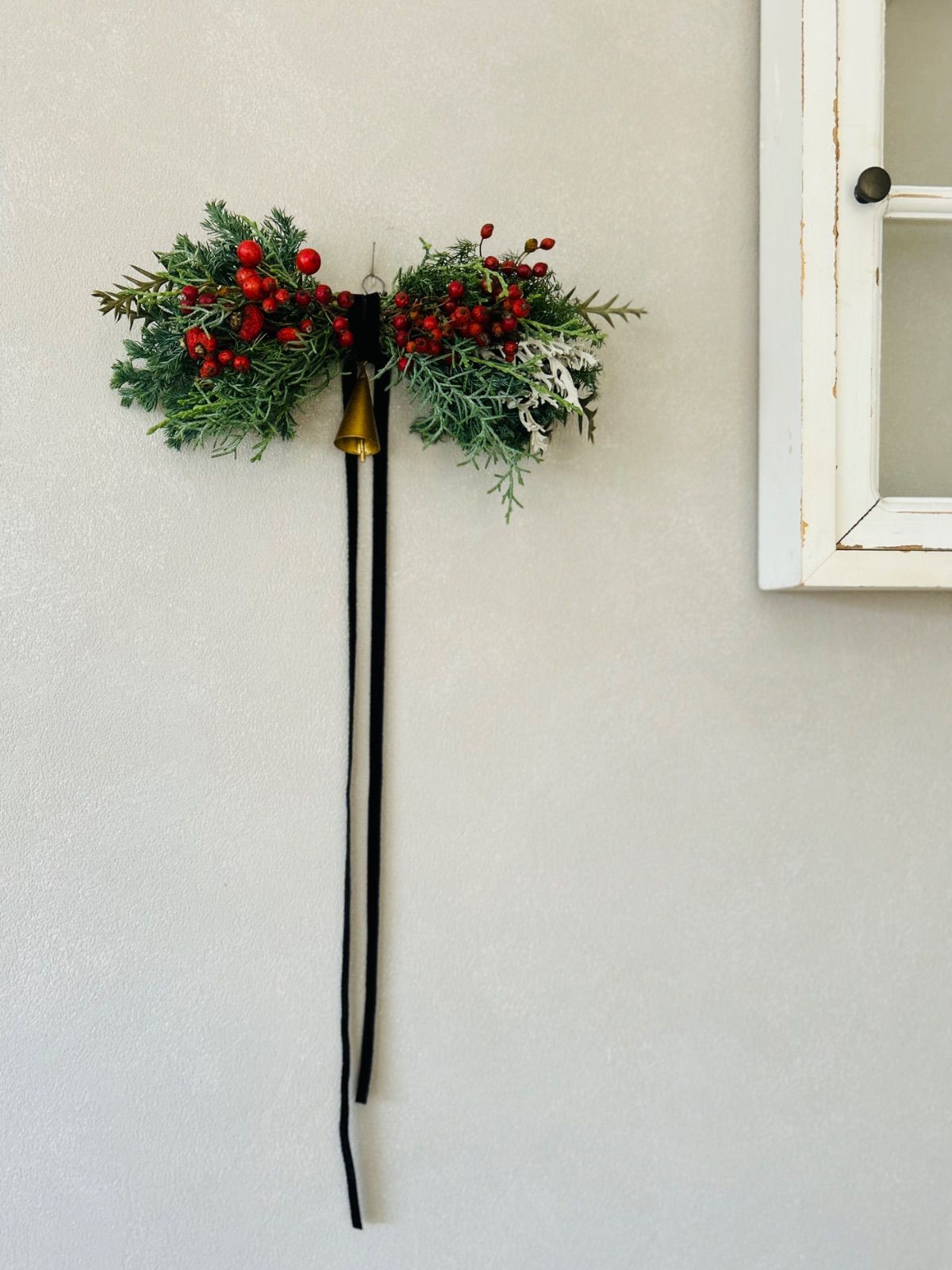 Merry Christmas 2025 静かな森の木の実のリース 〜38cm Merry