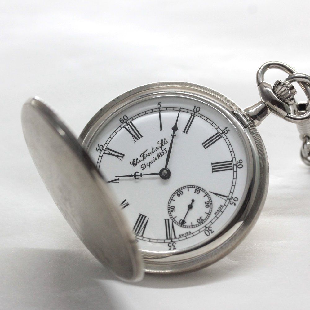 1853年創業のスイスブランド、ティソ（TISSOT）ハンターケース懐中時計