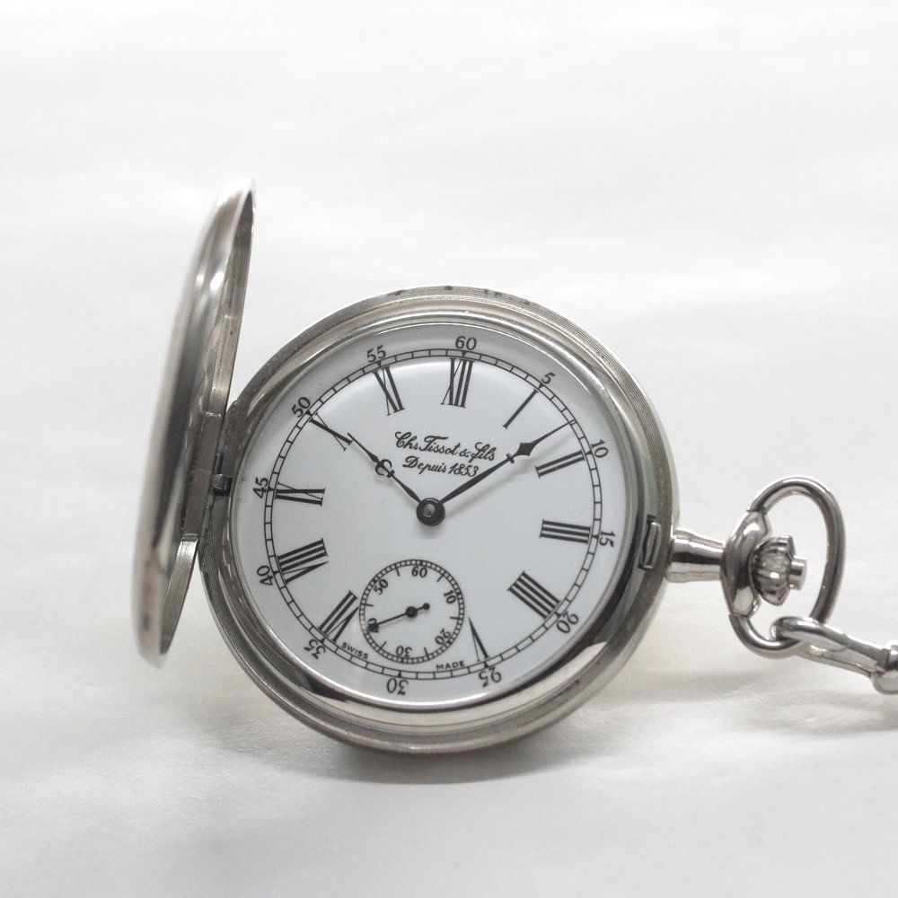 1853年創業のスイスブランド、ティソ（TISSOT）ハンターケース懐中時計