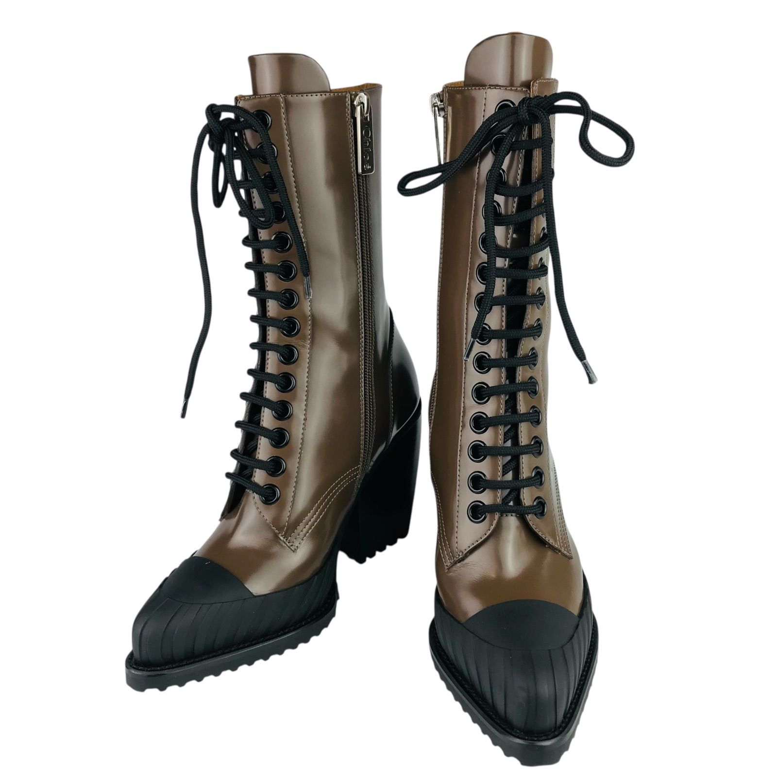 美品☆Chloe・クロエ ライリー パテントレザー切替し レディース