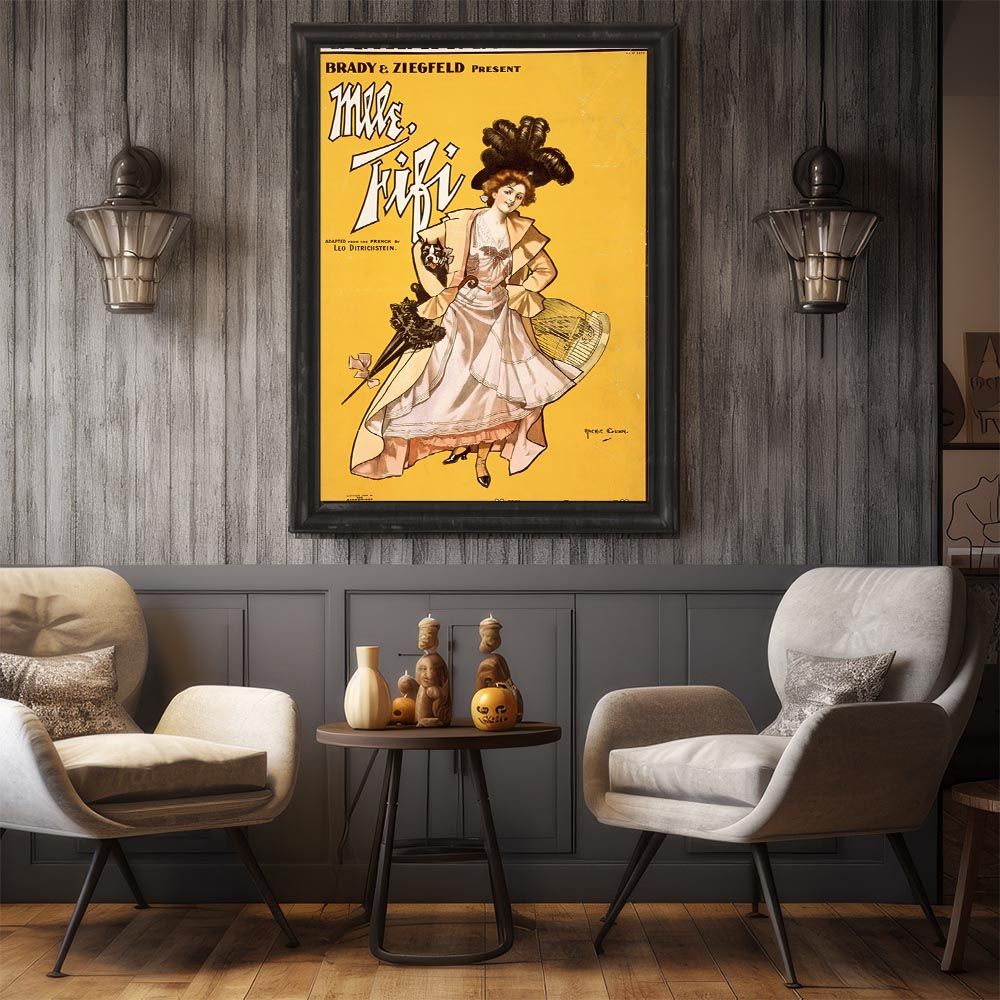 B4サイズ（約25x36cm）】【bn-poster-1966】超レトロ 復刻 絵画 古い