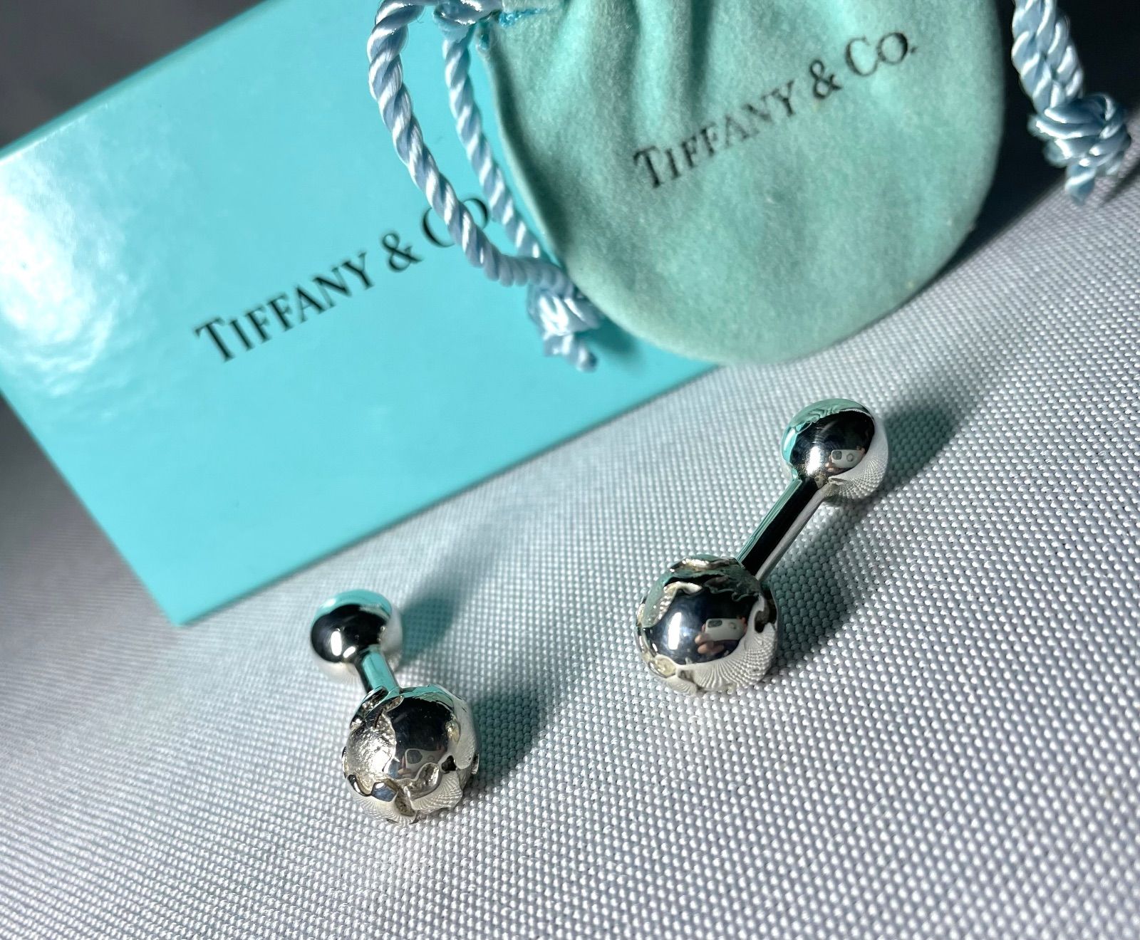 Tiffany ティファニー グローブ アース 地球儀デザイン ボールカフス