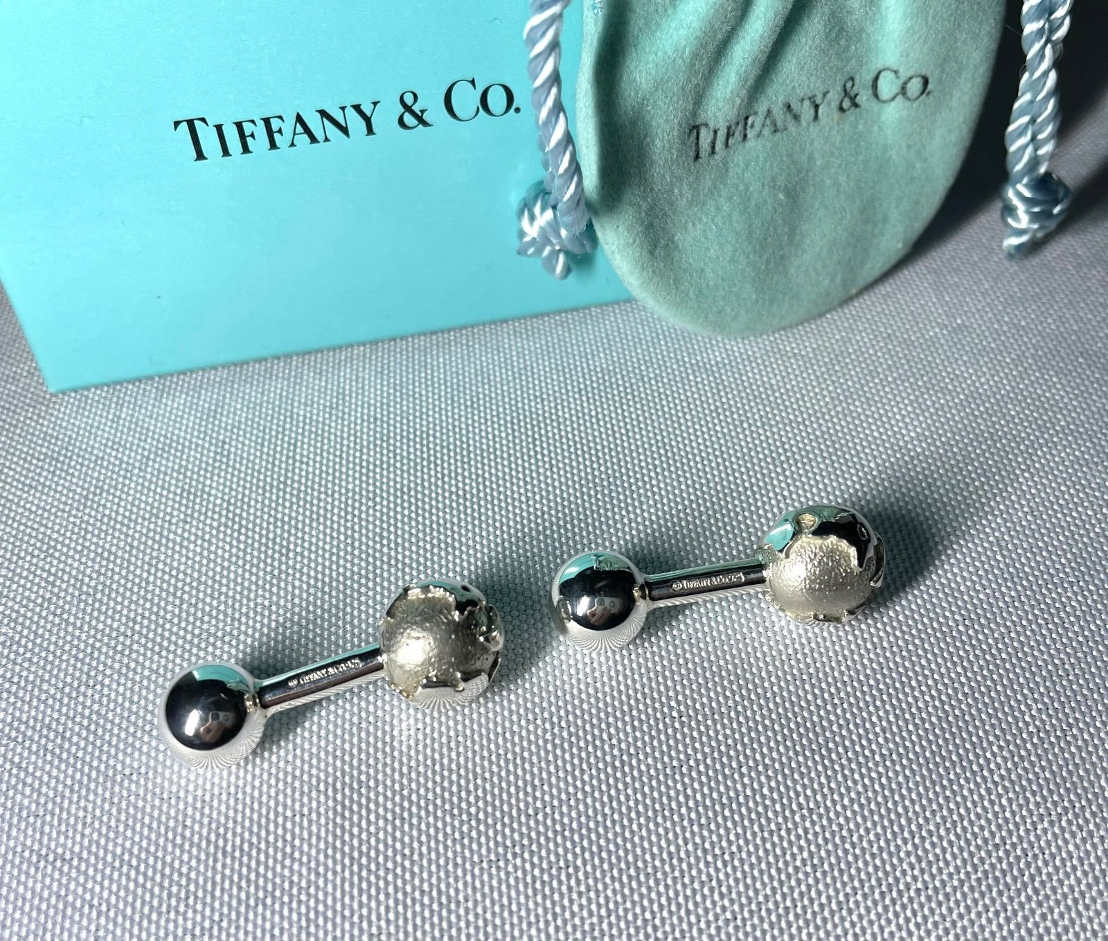 Tiffany ティファニー グローブ アース 地球儀デザイン ボールカフス