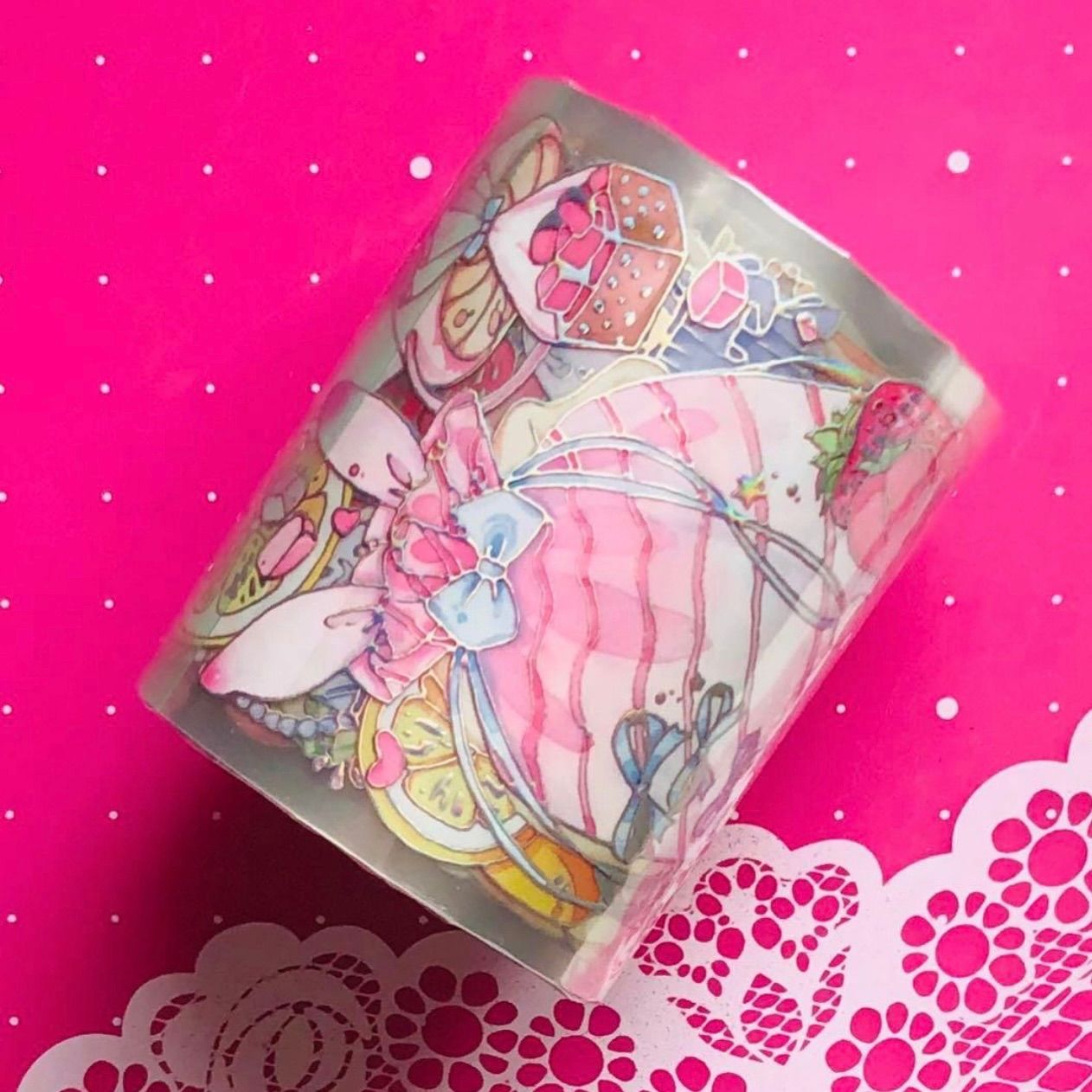 镭射银 6 cm 10 m 包里甜蜜 海外マスキングテープ