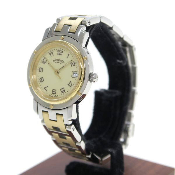 エルメス クリッパー 24 mm CL 4.220 レディース 腕時計 Aランク