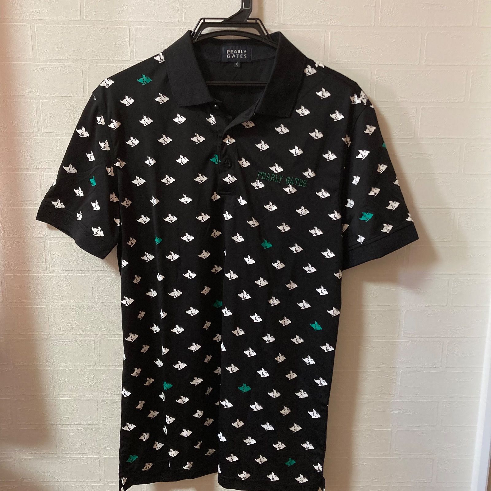超美品】パーリーゲイツ 総柄半袖ポロシャツ ゴルフウェア 鳥柄 - メルカリ