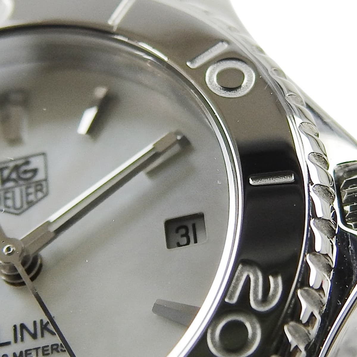 タグホイヤー リンク デイト WJ1313-0 SS シェル文字盤 ホワイト