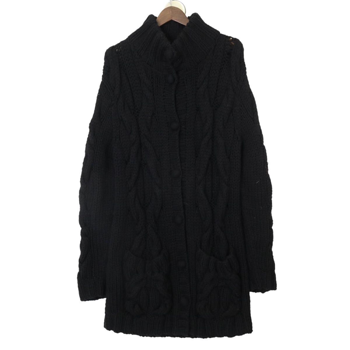 希少】DOLCE&GABBANA ドルガバ ケーブル編み ウールニットコート