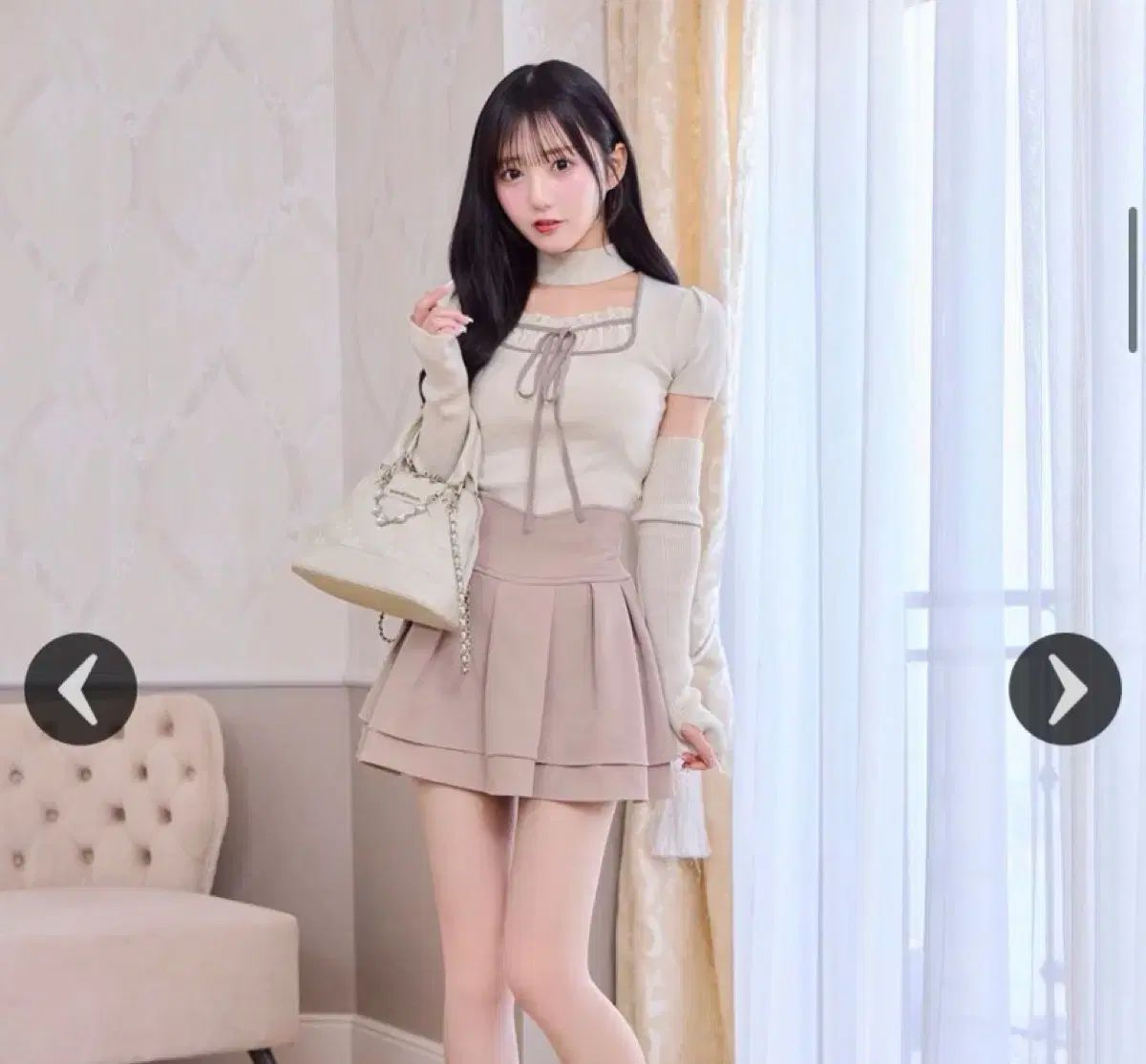 ミシェルマカロン チョーカー ニット トップス xs スナ系 ガーリー