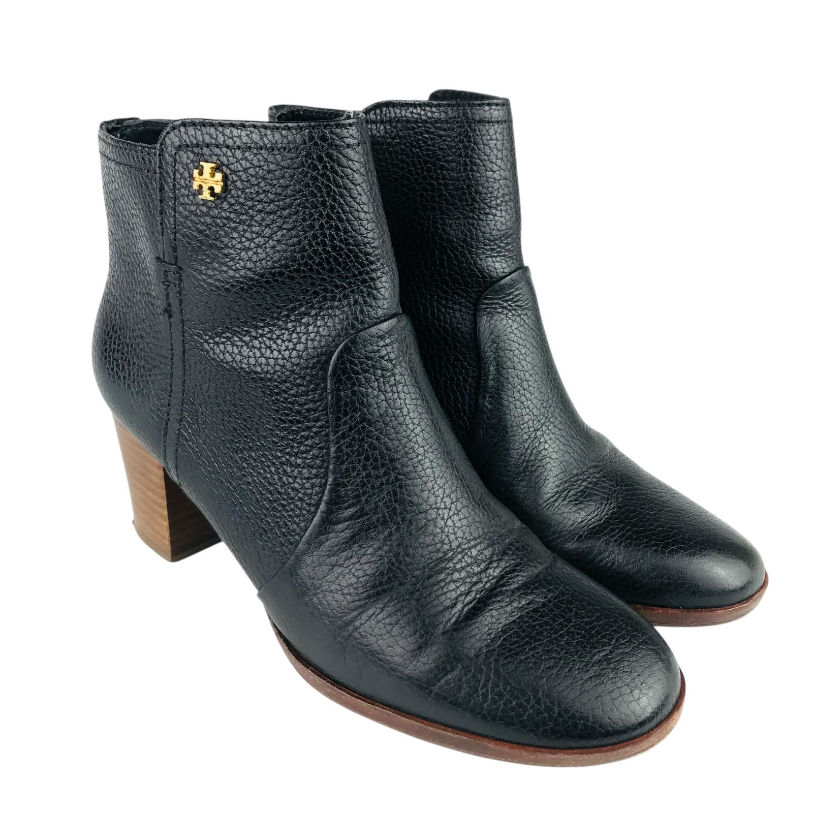 美品☆TORY BURCH・トリーバーチ レディース シボレザー メタル