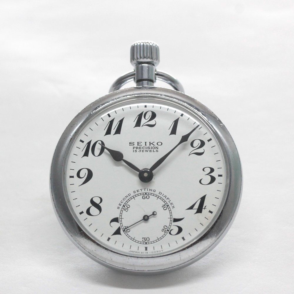 19セイコープレシジョン懐中時計 19セイコー 昭46 336 国鉄静岡 15石 絶版時計 19 seiko 1317