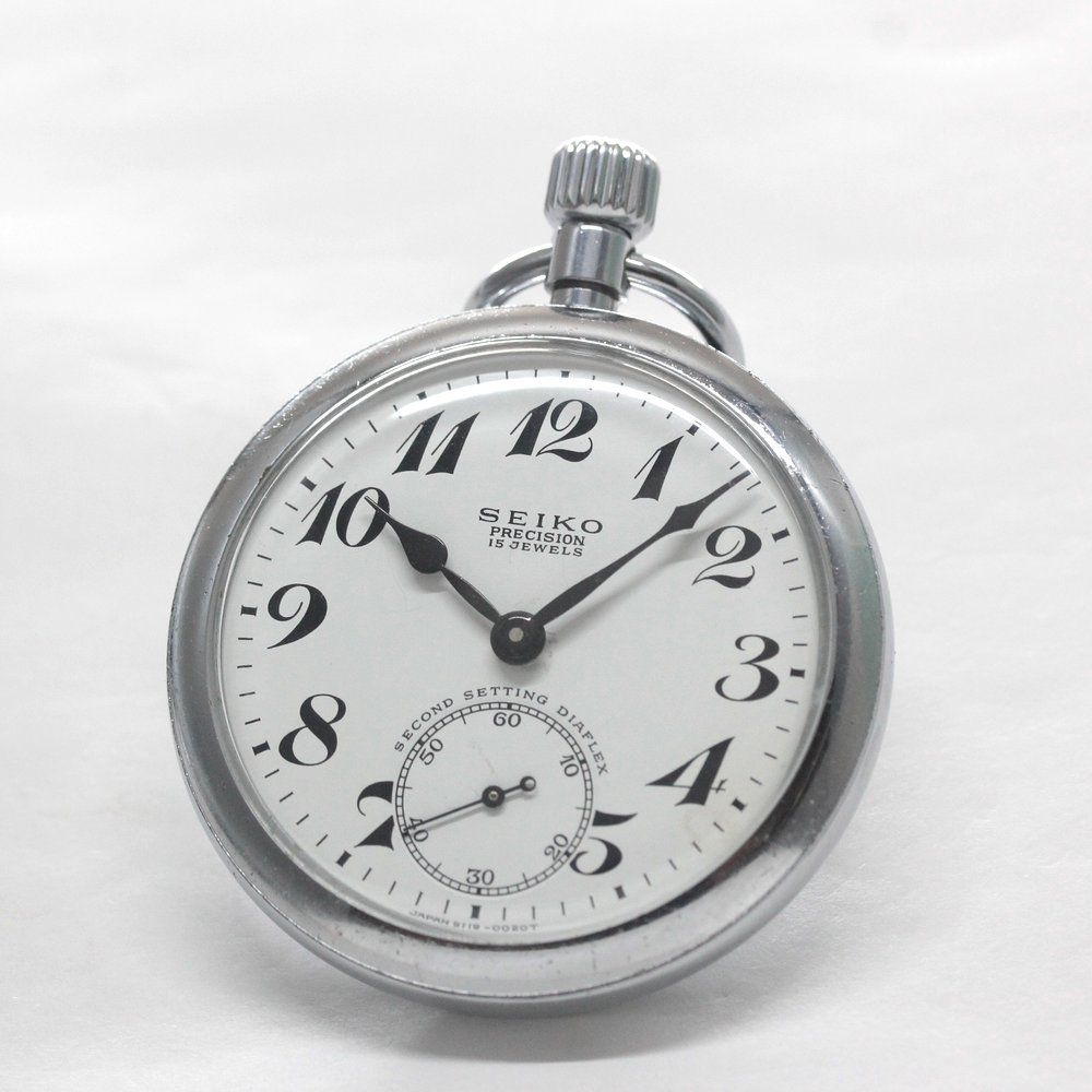 19セイコープレシジョン懐中時計 19セイコー 昭46 336 国鉄静岡 15石 絶版時計 19 seiko-1317