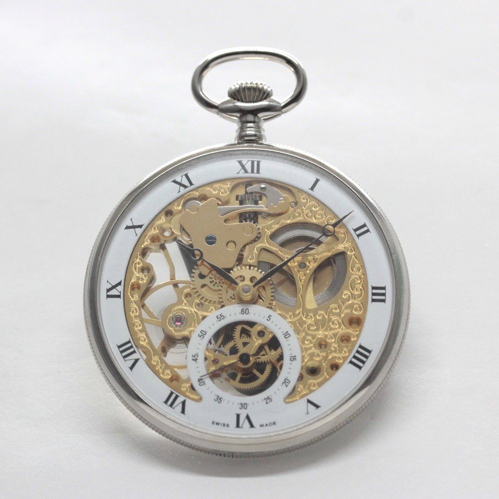正美堂オリジナルウォッチ 懐中時計 リサイクルウォッチ スケルトン 6497 pw 111