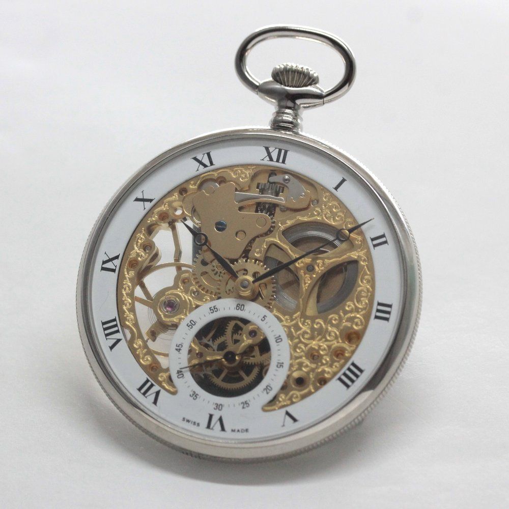 正美堂オリジナルウォッチ 懐中時計 リサイクルウォッチ スケルトン 6497 pw 111
