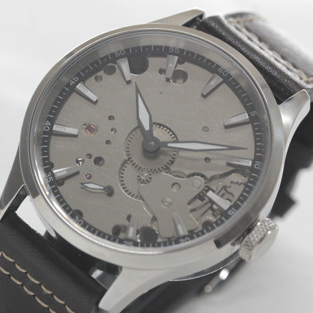  正美堂オリジナルウォッチ オープンダイヤル スイス製 ムーブメント 6498 602 b 腕時計(デジタル) 時計